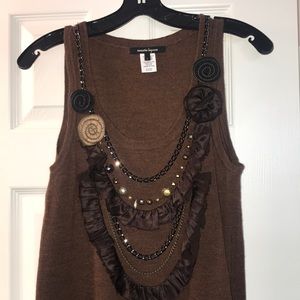 Nanette Lepore brown knit dress